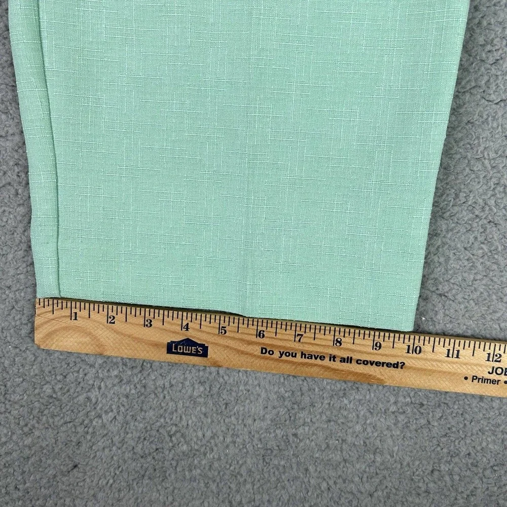 Alfred Dunner Pull On Pants Size 18 Green Comfort Elastic Waist‎ Slacks Pockets